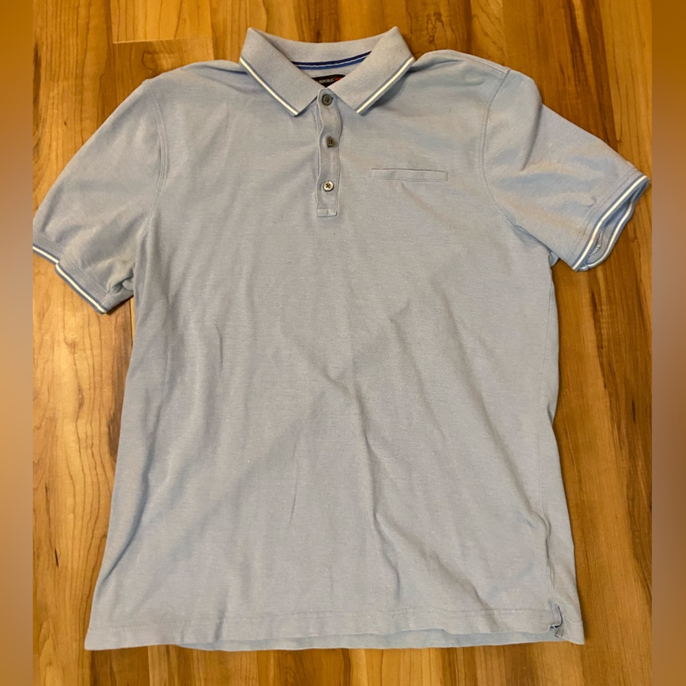 Banana Republic Sky Blue Polo Shirt